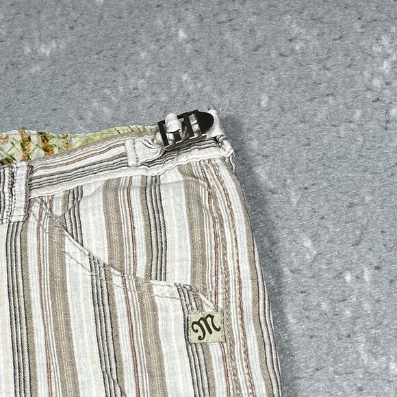 Miss Me Womens Size Large Multicolored Striped Cargo Bermuda Shorts 100% Cotton - Picture 8 of 15